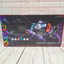 Switch Travel Kit With Car Charger Case Stand &amp; Controller Grips - $174.29 MXN