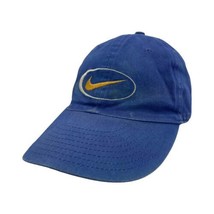 Vintage 1980s Nike Blue Snapback Cap 1 Size Hat Swoosh Strap - £31.96 GBP