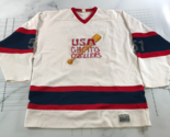 Vintage USA Ghetto Dwellers Jersey Mens 2XL White Blue Red Maurice Malon... - $148.49
