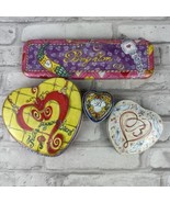Brighton Jewelry Tins Gift Boxes Lot of 4 Heart Shapes Lot #6 - £12.80 GBP