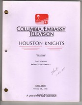 *HOUSTON KNIGHTS - THE STONE Final Draft Script DTD 01/15/88 Season 2, E... - $75.00