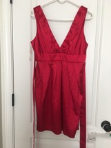 Forever 21 Red Sleeveless Tank Body Con Dress Satan Size Large - £32.30 GBP