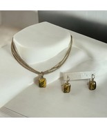 Maximal Art Fern Leaf by John Wind Necklace &amp; Earrings - $840.78 MXN