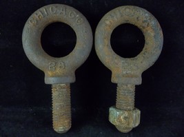 Vintage Antique Chicago 28 Metal Tow Loops Hooks Pair Rat Rod - £23.98 GBP