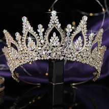 Crown Trendy Queen &#39;s Tiaras And Crown Women Wedding Hair Accessories Pa... - £98.09 GBP
