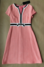 Escada Coral Dress With Bow Brooch Size: 6 Us / 36 Eur New Ship Free Royal Look - £1,997.59 GBP