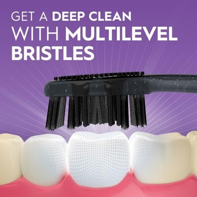 Oral-B 3D White Charcoal toothbrush, 2 count MEDIUM manual tootbrush pack Item image 5