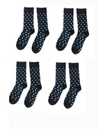 West Loop Men&#39;s Adult Navy Polka Dot Dress Socks   6-12 Shoe Size 4 Pairs - $10.88