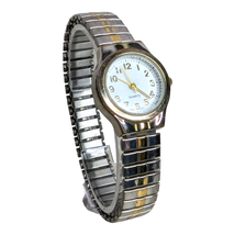Accutime Watch Corp Unisex 2 Tone Metal Expansion Band Wrist Watch  - £9.27 GBP