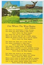 Postcard Poem Out Where The West Begins Arthur Chapman - £2.31 GBP