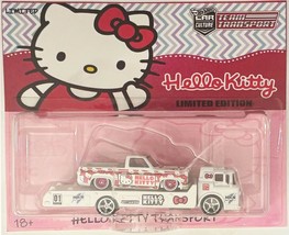 White CHEVY SILVERADO Custom Hot Wheels Team Transport Hello Kitty Serie... - $166.21