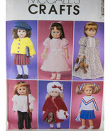 McCall&#39;s Crafts Pattern 3900 18&quot; Doll Cloths dress cheerleader coat  Unc... - $3.97