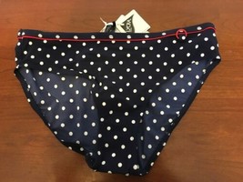 C46 NEW Panache Swimwear Sz 14 Bikini Bottom St Ives Navy Blue Polka Dot... - £5.95 GBP