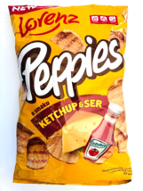 Lorenz Bahlsen PEPPIES bacon chips CHEESE &amp; KETCHUP -Pack of 1 -FREE SHI... - £7.34 GBP