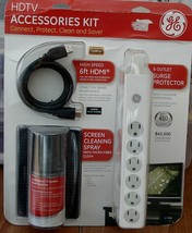 GE 73550 HDTV Accessories Kit - HDMI Cable, Cleaner, Surge Protector - BRAND NEW - $29.69