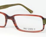 NA UND? MARION RAMM 31F38 R STRIPED RED BRICK / OLIVE EYEGLASSES 52-16-1... - $60.74
