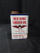 Vintage Red Wing Linseed Oil 1 Quart Can Newark NJ - Great Graphics Adve... - $195.13 MXN