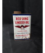 Vintage Red Wing Linseed Oil 1 Quart Can Newark NJ - Great Graphics Adve... - $191.25 MXN