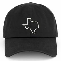 Trendy Apparel Shop XXL Texas State Outline Embroidered Unstructured Cotton Cap  - £17.62 GBP