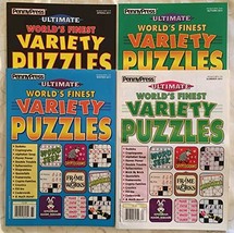 Lot of 4 Penny Press Ultimate World&#39;s Finest Variety Puzzles Word Games Full Siz - £16.76 GBP