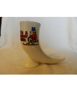 Vintage I&#39;m A Horny Skier White Ceramic Horn Beer Mug 6&quot; Tall - $38.00