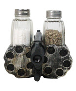 Old World Western Pistol Gun With Giant Barrels Salt Pepper Shakers Hold... - $36.75 CAD