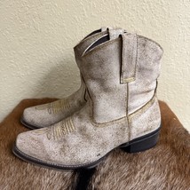 Roper Boots Women 7.5 Dusty Snip Toe Shorty Booties Western Cowboy Festival - $58.71