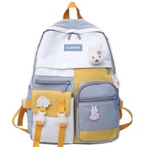 Kawaii Girl Harajuku Backpack Women Waterproof School Bag College Student Nylon  - £47.38 GBP