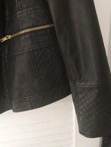 Eloquii Black Faux Leather Double Zipper Moto Jacket/ SZ. 22 - $34.65