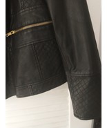 Eloquii Black Faux Leather Double Zipper Moto Jacket/ SZ. 22 - €29,87 EUR
