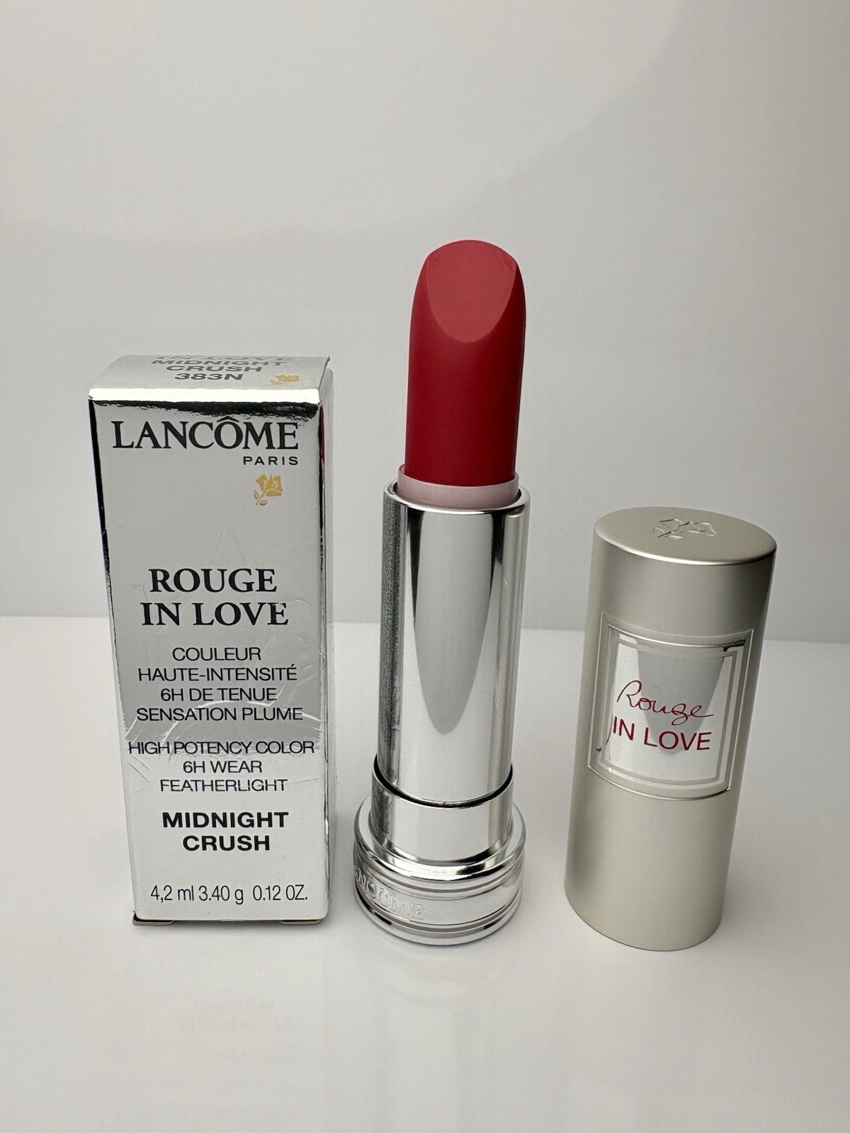 Lancome NIB Rouge In Love 6H Wear Lipstick #383N Midnight Crush Cream 3.... - $49.49