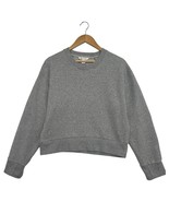 Athleta Top Womens Medium Gray Cropped Sweatshirt Retroplush Revive Crew... - $480.28 MXN