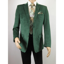 Mens BASSIRI Velvet Sports Coat Grammy Award, LEONARDI J1042 Hunter Green image 4