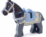 Lego Prince of Persia Black Horse w/Sand Blue and Gold Print Bridle Figure - $9.39