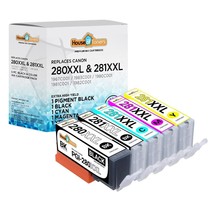 5 Pack Ink For Canon Pgi-280 Xxl Cli-281 Xxl Pixma Ts6120 Ts9120 Ts8120 ... - $22.79