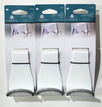 3 Packs Liberty Over The Door Plastic Garment Hook White Gray Top of Door - £18.86 GBP