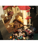 Calico Critters Red Roof Country Home House Furniture Cat Panda Furnitur... - $125.00