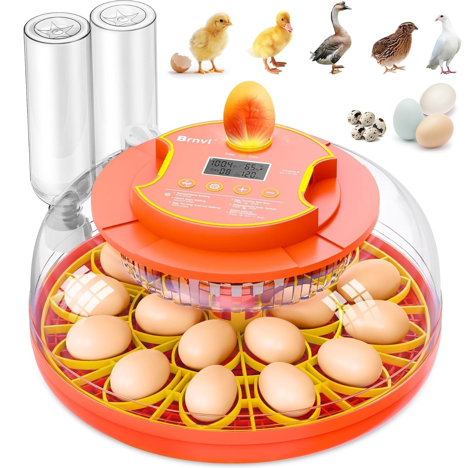 18 Egg Incubator with Automatic Egg Turning and Humidity Control Setting... - $54.44