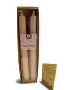 100 Percent Pure White Beeswax 10&quot; Colonial Taper Candle Pair, Unscented... - £13.37 GBP