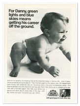 Print Ad Farmers Insurance Group Baby Danny Vintage 1972 Advertisement - £7.75 GBP