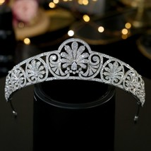 Luxury European Royal Tiaras and Crowns AAA CZ Crystal Princess Beauty Pageant E - £77.05 GBP