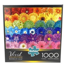 Buffalo 1000 Piece Jigsaw Puzzle Vivid Collection BLOOMS OF COLOR Sealed - $19.79
