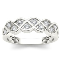10K White Gold 0.25 Ct Round Cut Diamond Fashion Engagement Ring - £313.44 GBP