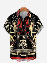 Hot Rod Rebel Rides Lucky 13 Rockabilly Hawaiian shirt for men - £22.91 GBP