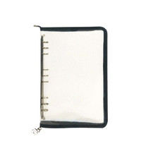 B5 9 Rings Loose-leaf Journal Clear PVC Cover Zipper Planner Notebook Without In - £7.11 GBP