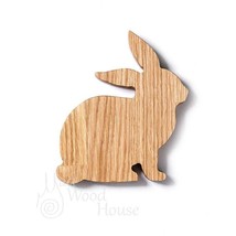 Handmade the Easter bunny Rabbit from oak gift decorating your home nice photo - £16.78 GBP