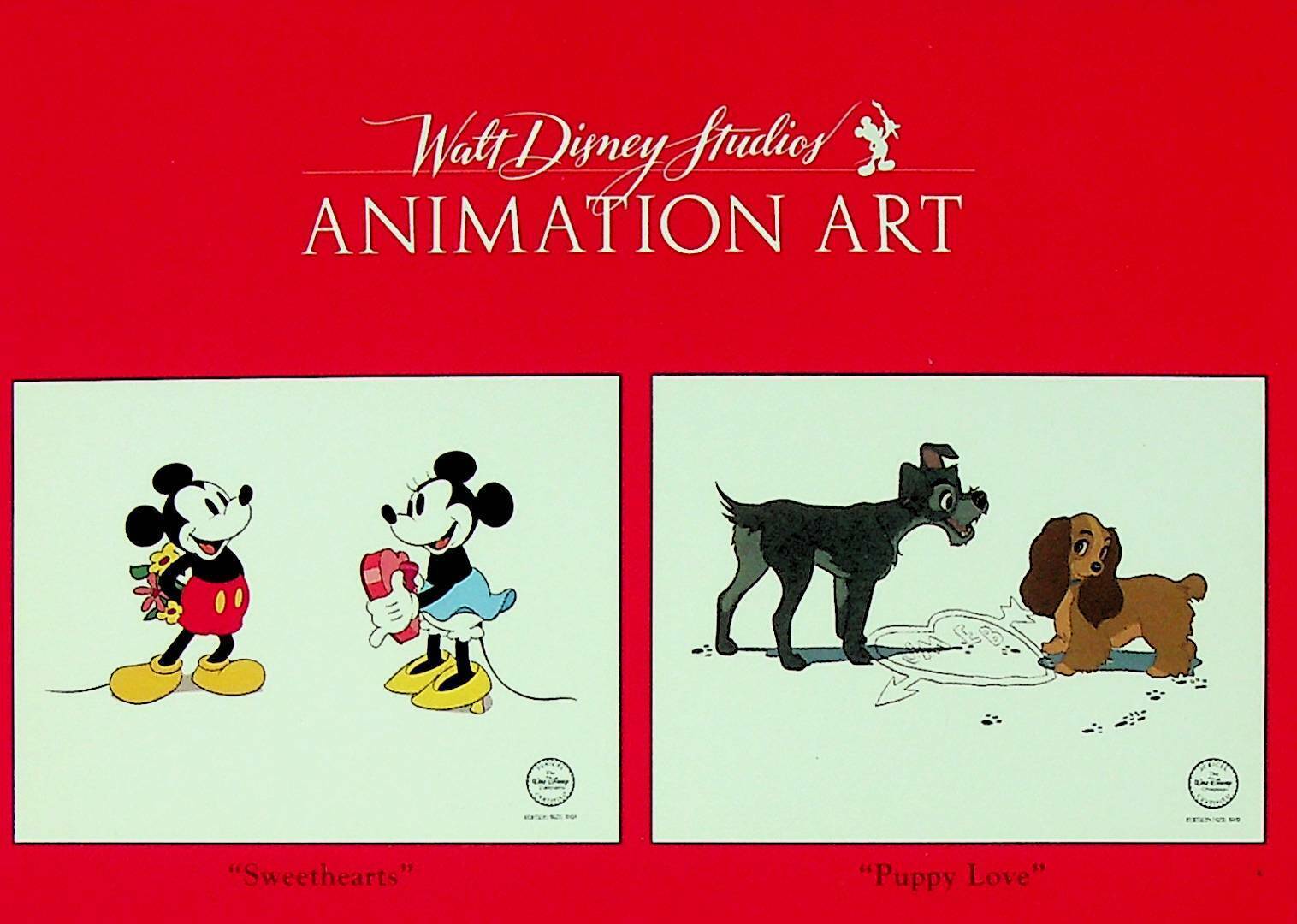 Walt Disney Studios Art Classics Promotion Card - Mickey/Minnie - Lady/Tramp - $3.95