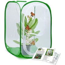 Professional Butterfly Habitat Insect Cage Caterpillar Enclosure Pop-Up Polyeste - £27.59 GBP