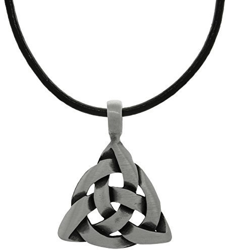 Primary image for Jewelry Trends Celtic Triangle Knot Pewter Pendant Necklace 18"