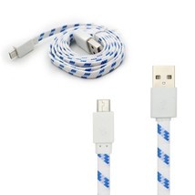 [GTE Zone] - 3ft Micro USB Data Charging Cables for PS4, Xbox One (LED Flat Smil - £5.15 GBP